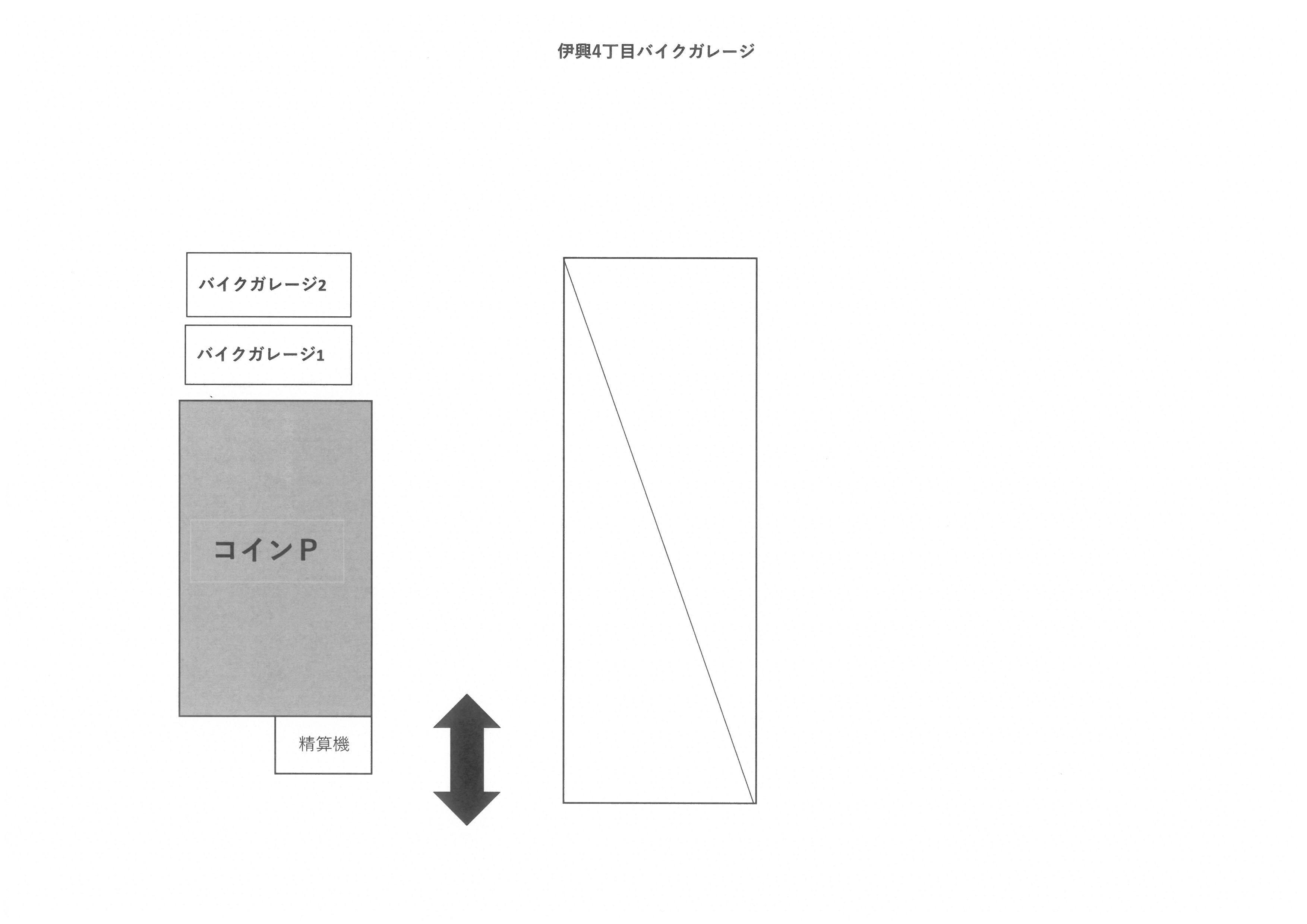 E-GARAGE伊興4丁目の駐車配置図