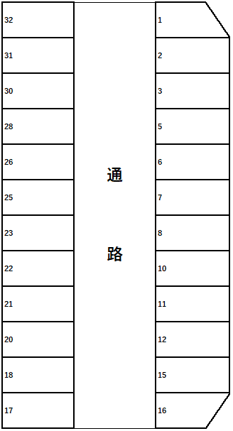 多米萩本駐車場の駐車配置図