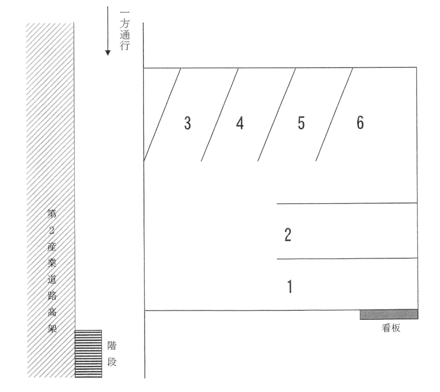 KY 西口駐車場の駐車配置図