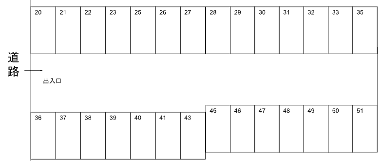 124-2駐車場の駐車配置図