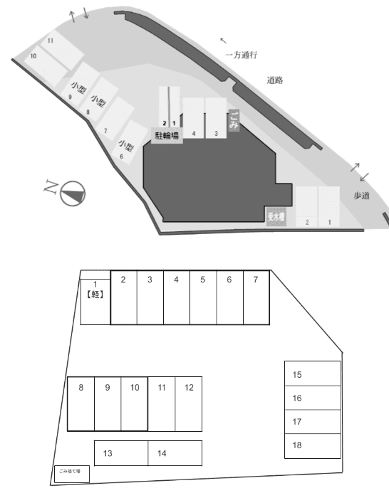 トーマス屋富祖の駐車配置図