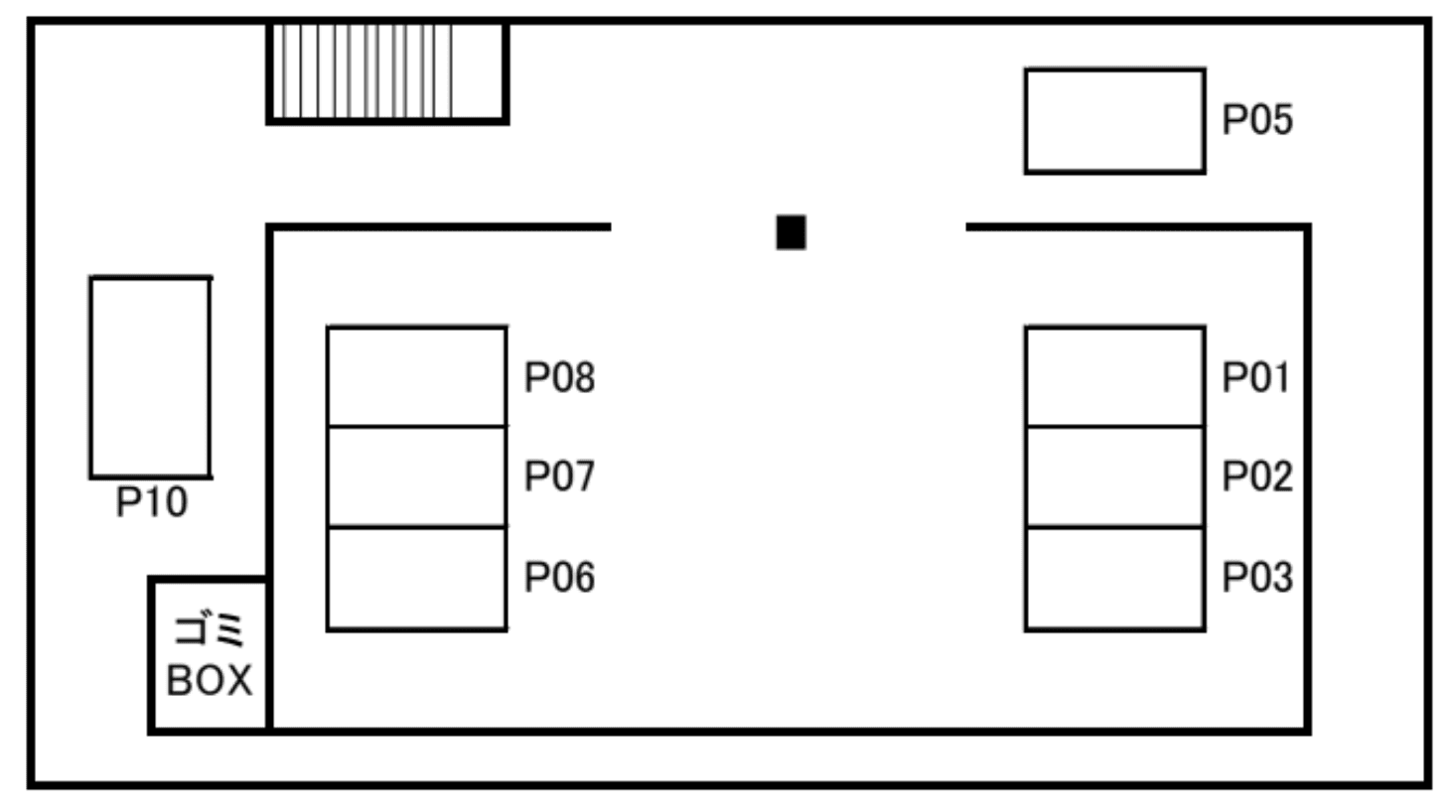 メゾン清水町の駐車配置図