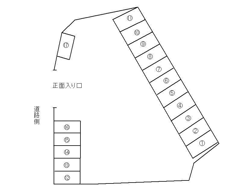 オート・スクウェアー坂元の駐車配置図