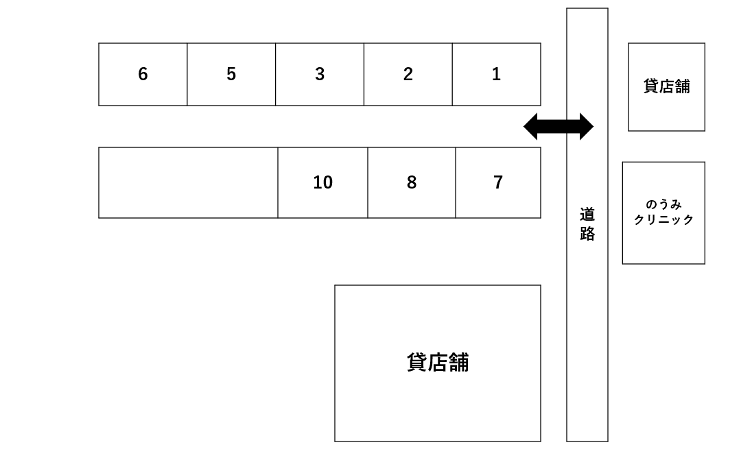田沼第2駐車場の駐車配置図