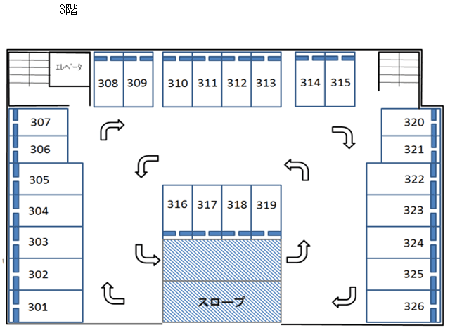 仙台一番町第1駐車場の駐車配置図