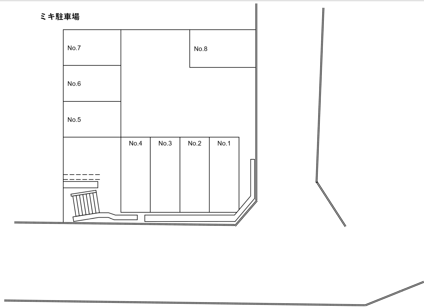 ミキ駐車場の駐車配置図
