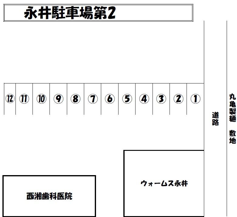 永井駐車場第2の駐車配置図
