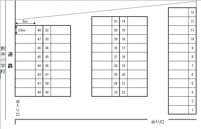 第1宮崎パーキングの駐車配置図