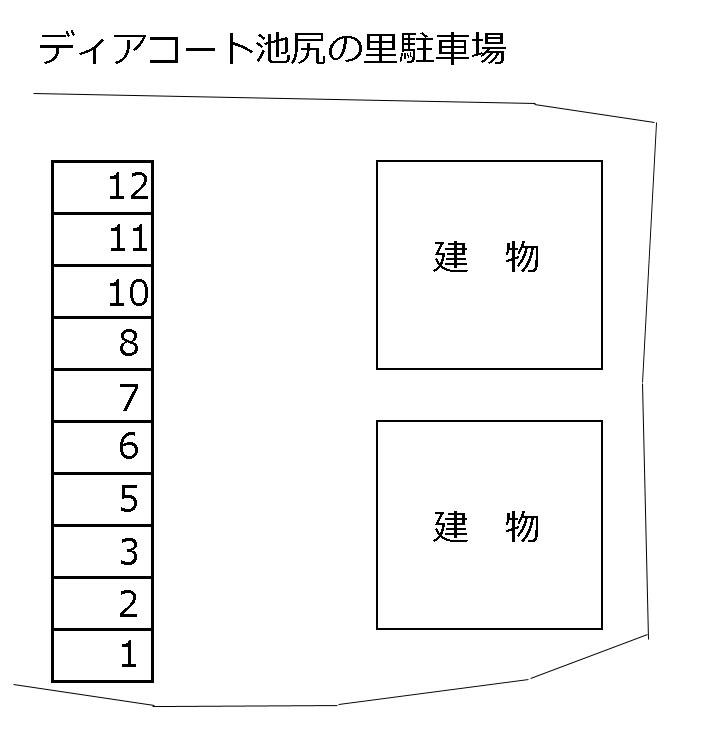 ディアコート池尻の里駐車場の駐車配置図