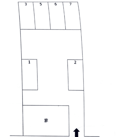 西川パーキングの駐車配置図