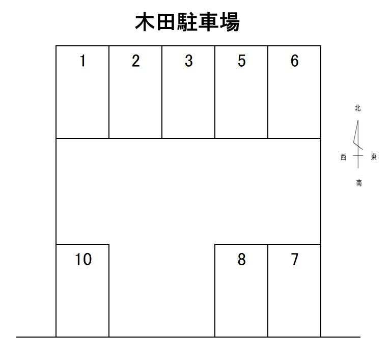 木田駐車場の駐車配置図