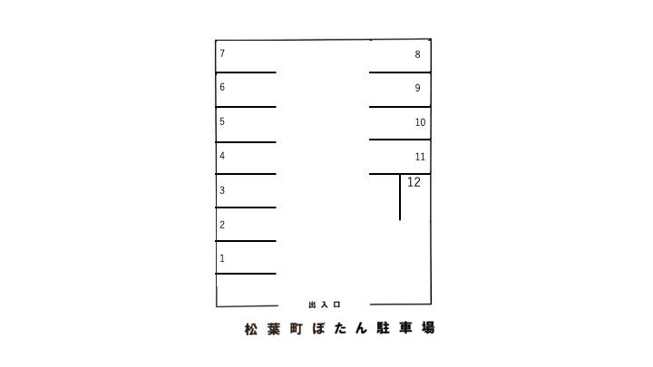 松葉町ぼたん駐車場の駐車配置図