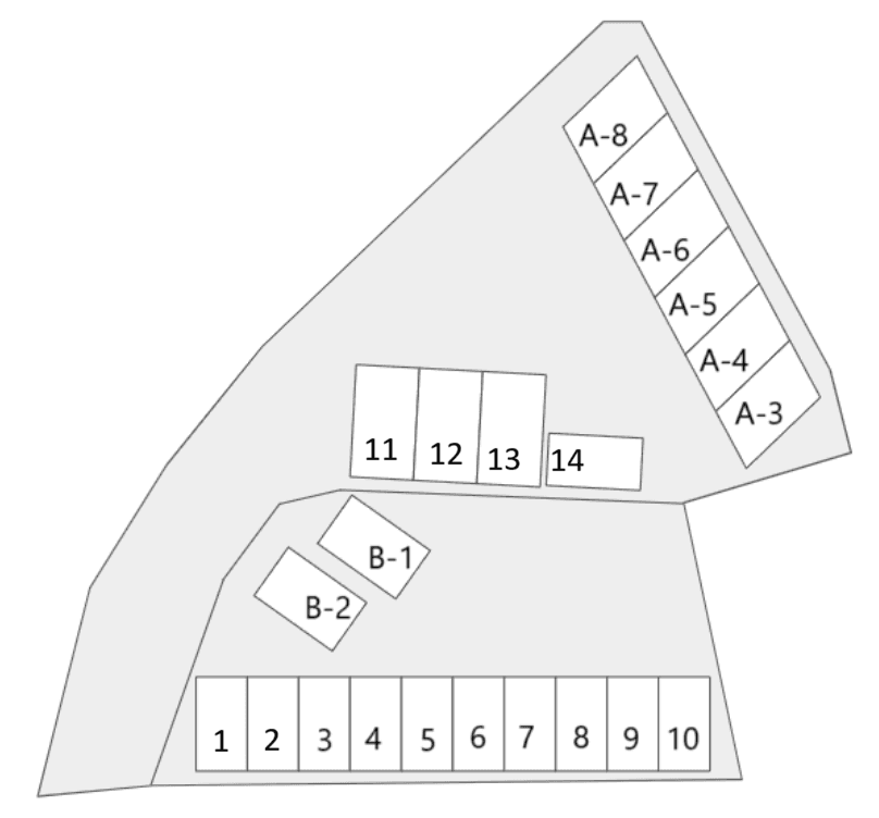 共和町6丁目258駐車場の駐車配置図