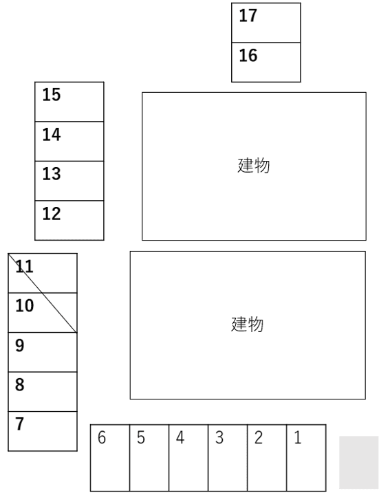 アルカザル経大前の駐車配置図