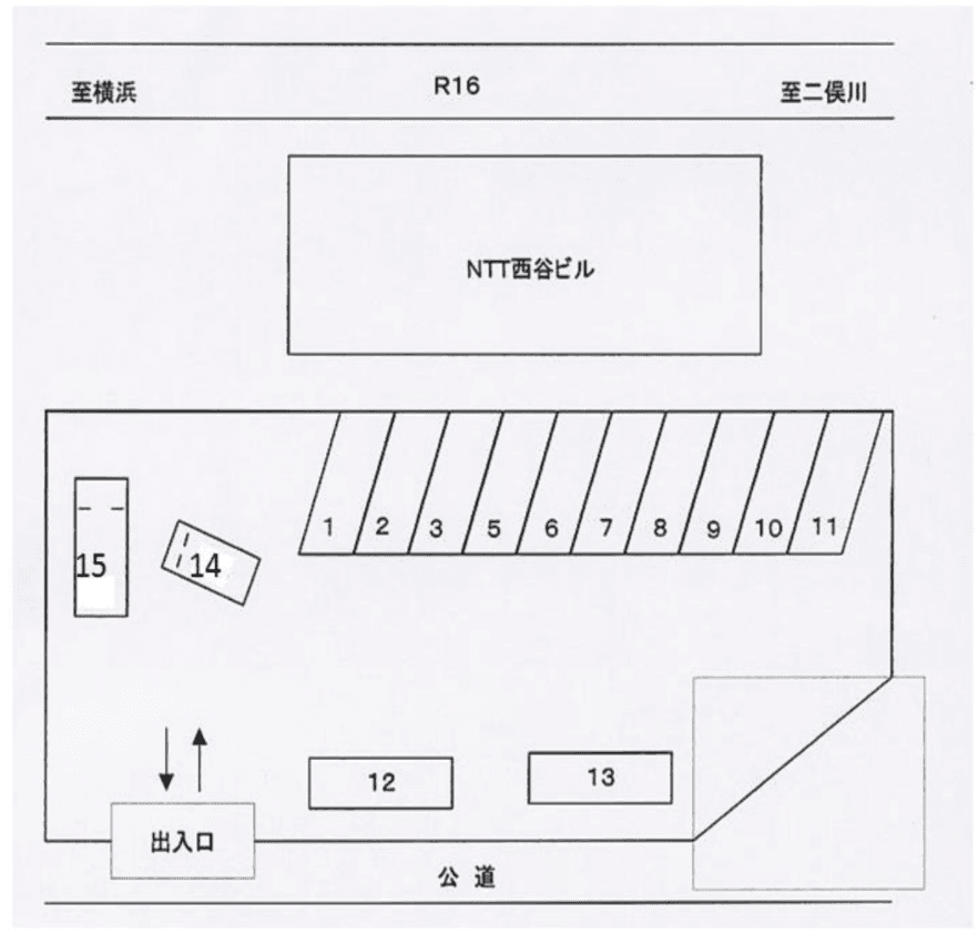 東川島町駐車場の駐車配置図