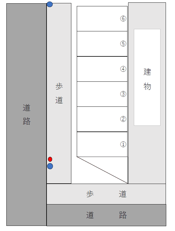 ミナミニ駐車場の駐車配置図
