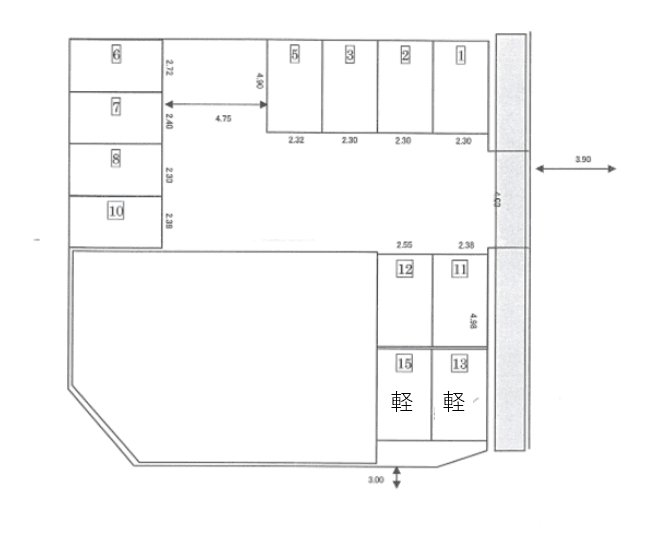 K.Nモーターインの駐車配置図