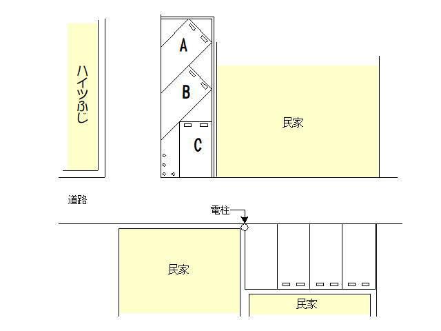 新田町中山駐車場の駐車配置図
