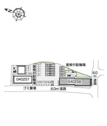 翼Ⅵ(40258)の駐車配置図