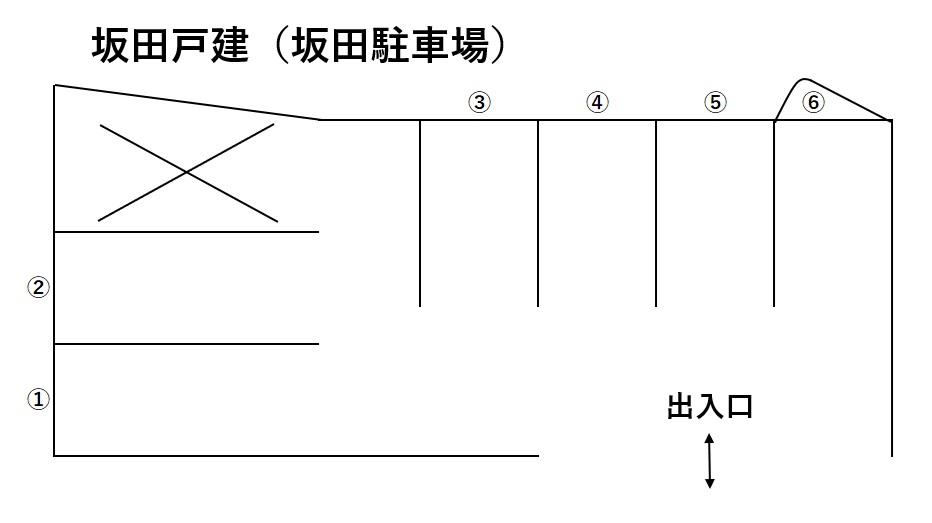 坂田戸建・坂田駐車場の駐車配置図