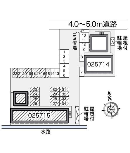 福浜B(25715)の駐車配置図