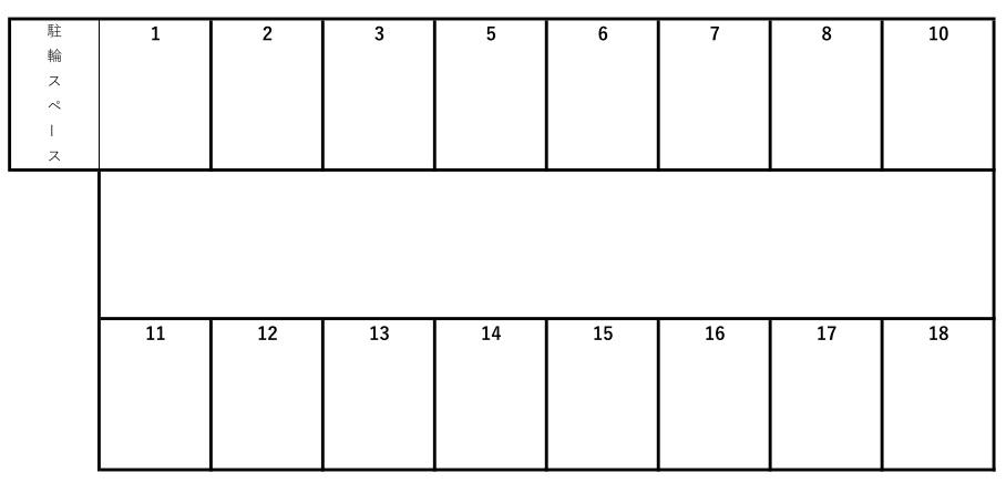 ISSA CASA駐車場の駐車配置図