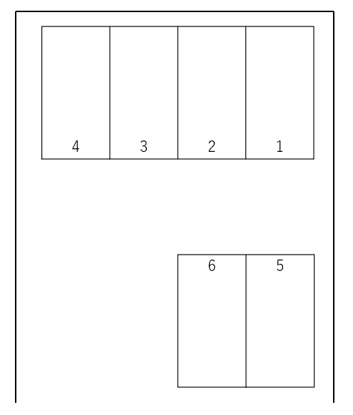 東京都足立区辰沼2-3-6の駐車配置図