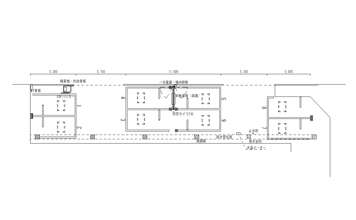 信和パーキングイマージュⅤの駐車配置図