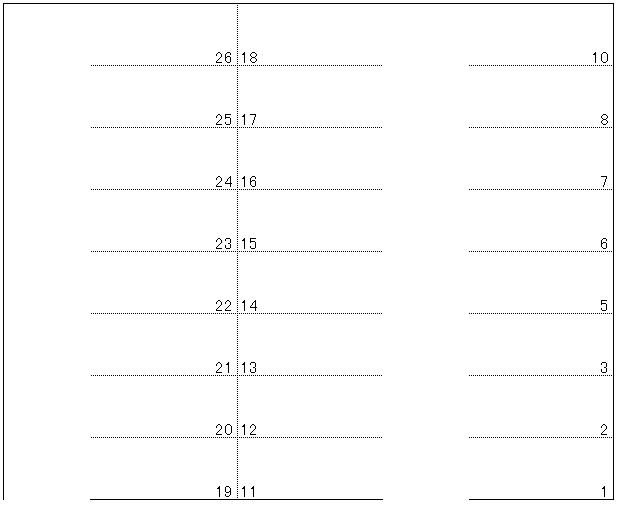 牟呂一本木パーキングの駐車配置図