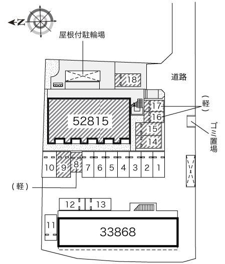 フラッツⅡ(52815)の駐車配置図
