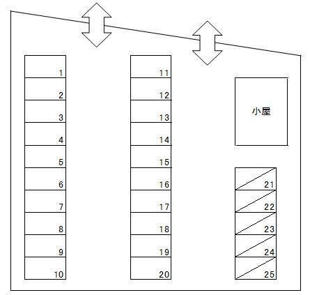 久松駐車場(東崎4372-1)の駐車配置図