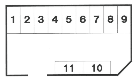 中村町小畑駐車場の駐車配置図