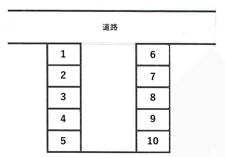 青山二丁目駐車場の駐車配置図