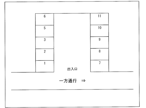 梅田本町1丁目パーキングの駐車配置図