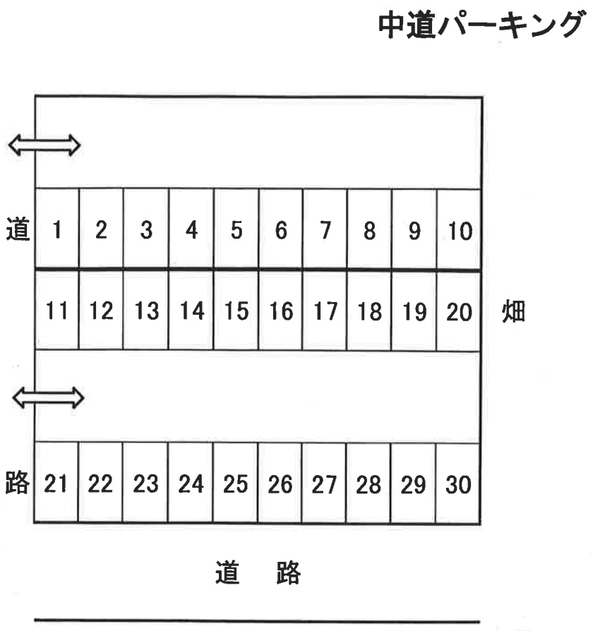 中道パーキングの駐車配置図