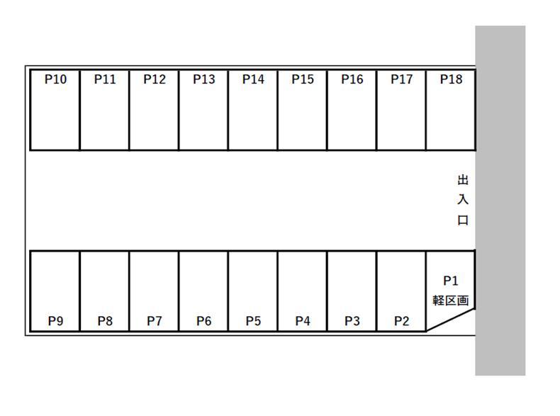 ひまわり月極駐車場(東鳴水4丁目)の駐車配置図