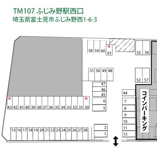 TERIOS MONTHLY107 ふじみ野西口駅前パーキングの駐車配置図