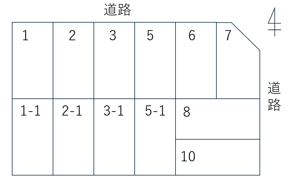 062大塩町2丁目の駐車配置図