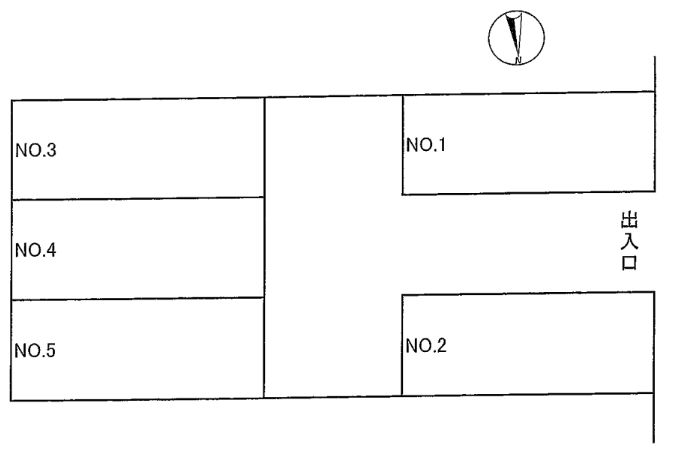 横山台1丁目駐車場の駐車配置図