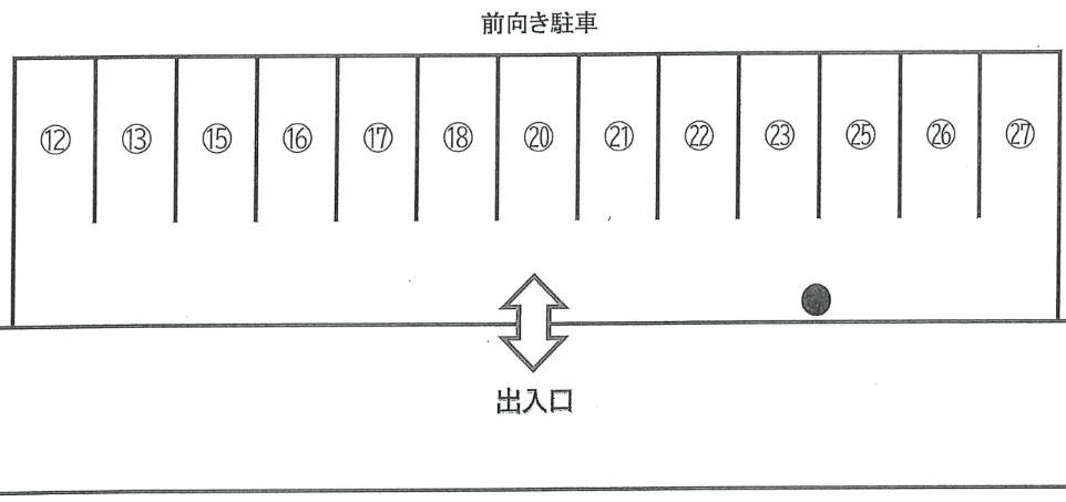 大野台駐車場の駐車配置図