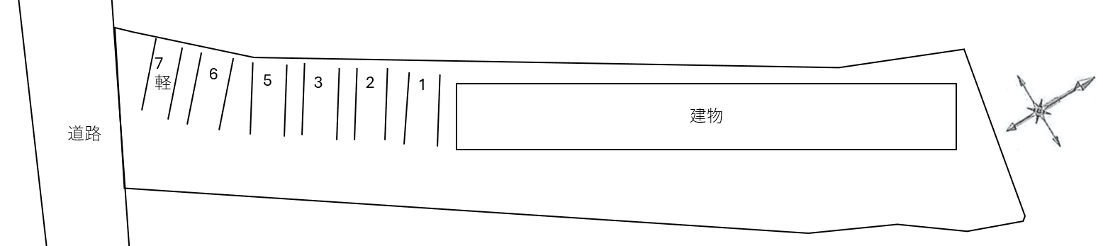 green peak Ⅱの駐車配置図