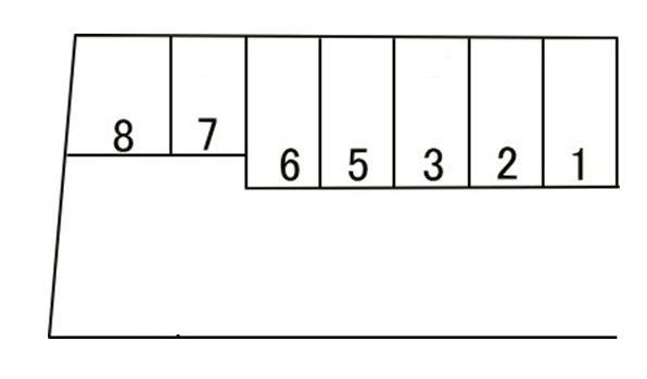 北五葉駐車場の駐車配置図