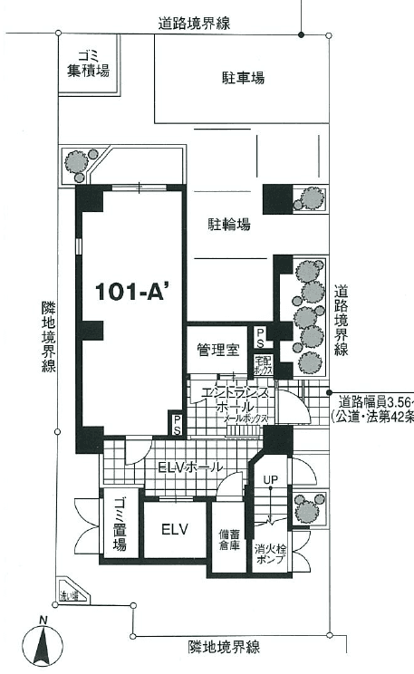 スカイコート錦糸町第2の駐車配置図