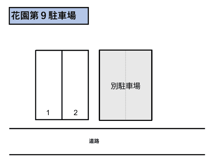 花園町第9駐車場 ⑪の駐車配置図