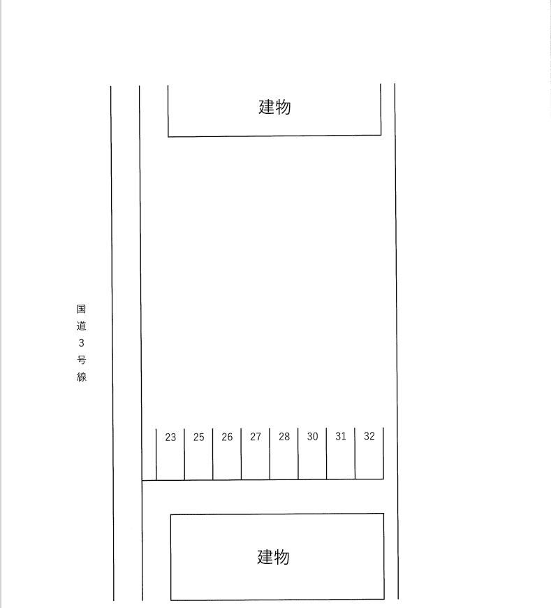 木町3-C駐車場の駐車配置図