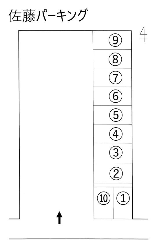 佐藤パーキングの駐車配置図