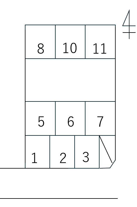 076若山町3丁目の駐車配置図