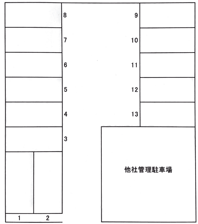 芝第3駐車場の駐車配置図