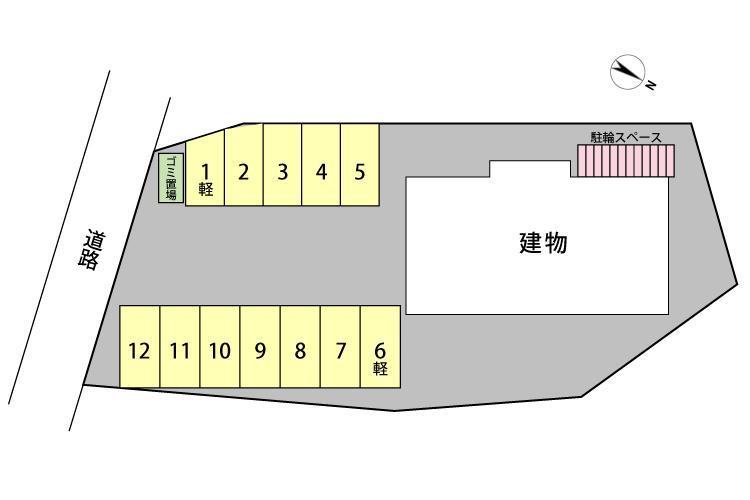 T・M浦志の駐車配置図