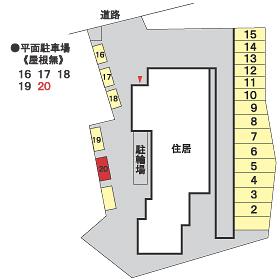 KT野芥の駐車配置図